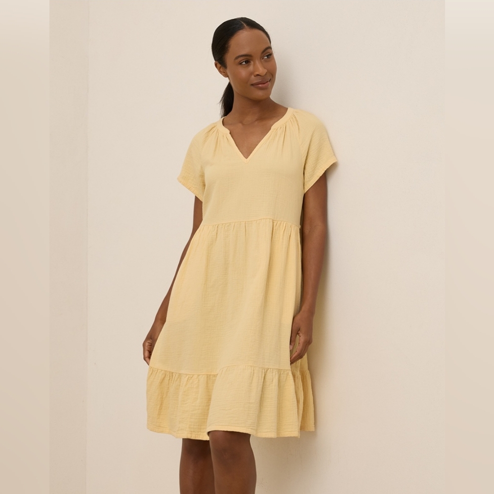 Pact Yellow Midi Dress